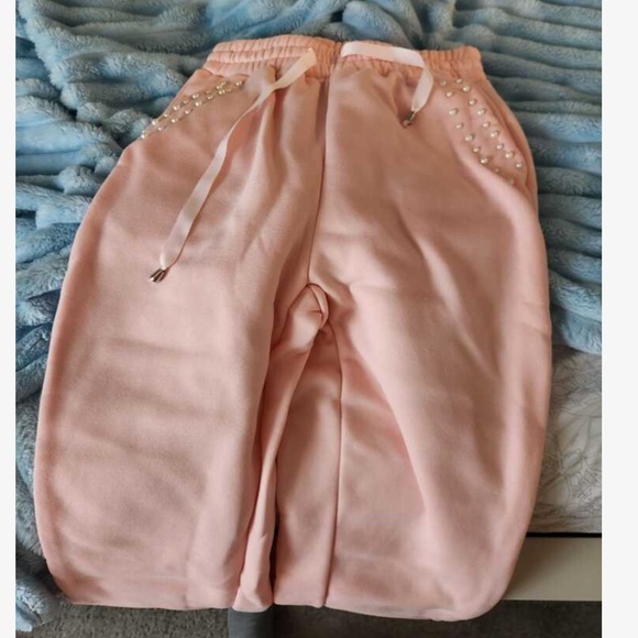 Cozy Fleece Lined Faux Pearl Hoodie Jogger Pants Set - Picture 7 of 12